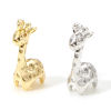 Picture of Brass Charms Real Gold Plated Giraffe Animal 3D 16mm x 10mm