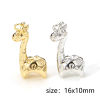 Picture of Brass Charms Real Gold Plated Giraffe Animal 3D 16mm x 10mm