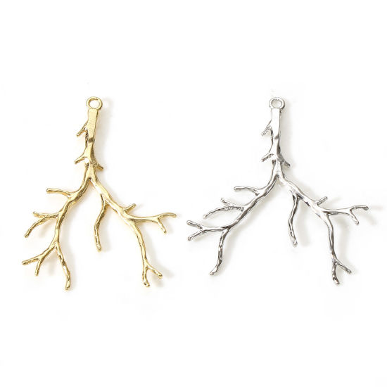 Picture of Brass Pendants Real Gold Plated Branch 3.4cm x 3cm