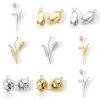 Bild von Messing Charms Echtgold plattiert Tulpen 2 Stück