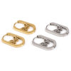 Picture of 304 Stainless Steel Hoop Earrings Oval Butterfly Hollow 22mm x 14mm