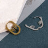 Picture of 304 Stainless Steel Hoop Earrings Oval Butterfly Hollow 22mm x 14mm