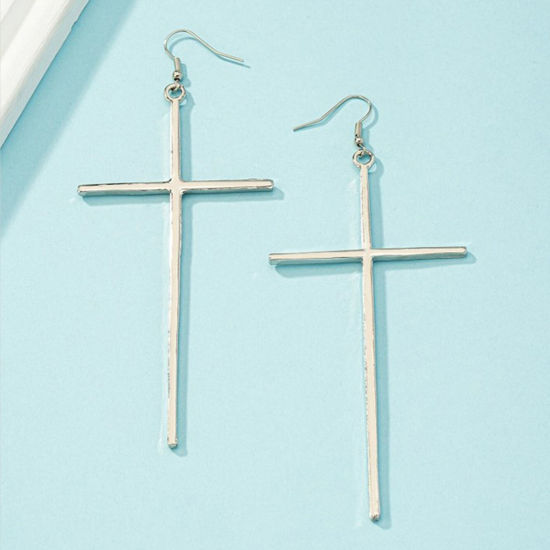 Bild von Religiös Ohrring Bunt Kreuz 1 Paar