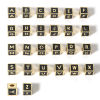 Picture of Brass Simple Beads For DIY Jewelry Making 18K Real Gold Plated Multicolor Cube Initial Alphabet/ Capital Letter Enamel Message " A-Z "
