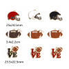 Picture of Zinc Based Alloy Sport Charms Gold Plated Multicolor Football Enamel