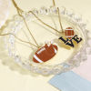 Picture of Zinc Based Alloy Sport Charms Gold Plated Multicolor Football Enamel