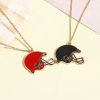 Picture of Zinc Based Alloy Sport Charms Gold Plated Multicolor Football Enamel