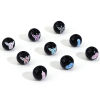 Picture of Natural Wood West Cowboy Spacer Beads For DIY Jewelry Making Round Black Taren About 16mm Dia.