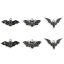 Immagine di 10 Pz Lega di Zinco Charms Tono Argento Nero Halloween Pipistrello Smalto