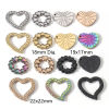 Picture of 304 Stainless Steel Valentine's Day Connectors Charms Pendants Round Heart