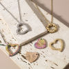 Picture of 304 Stainless Steel Valentine's Day Connectors Charms Pendants Round Heart