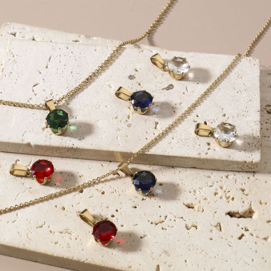 Изображение 2 ШТ вакуумное покрытие 304 Нержавеющая Сталь Подвески Круглые 18K позолоченный 17мм x 8мм