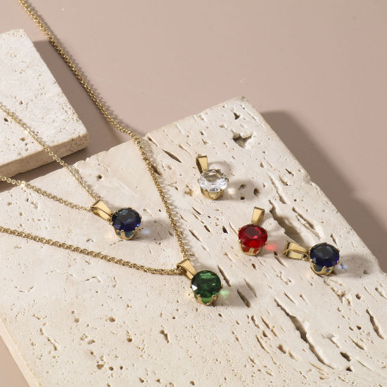 Изображение 2 ШТ вакуумное покрытие 304 Нержавеющая Сталь Подвески Круглые 18K позолоченный 17мм x 8мм