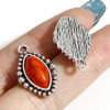 Picture of Zinc Based Alloy Boho Chic Bohemia Charms Antique Silver Color Multicolor Marquise With Resin Cabochons Imitation Turquoise 23mm x 14mm