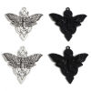 Picture of Zinc Based Alloy Halloween Pendants Multicolor Moth Skull 4.9cm x 4.8cm