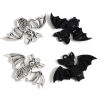 Picture of Zinc Based Alloy Halloween Pendants Multicolor Halloween Bat Animal 4cm x 2.6cm
