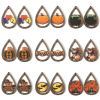 Imagen de Madera Halloween Colgantes Multicolor Gota 5.5cm x 3.4cm, 10 Unidades