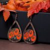 Imagen de Madera Halloween Colgantes Multicolor Gota 5.5cm x 3.4cm, 10 Unidades