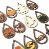 Imagen de Madera Halloween Colgantes Multicolor Gota 5.5cm x 3.4cm, 10 Unidades