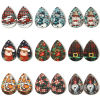 Imagen de Madera Navidad Colgantes Multicolor Gota 5.4cm x 3.7cm, 10 Unidades
