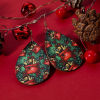 Imagen de Madera Navidad Colgantes Multicolor Gota 5.4cm x 3.7cm, 10 Unidades