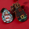 Imagen de Madera Navidad Colgantes Multicolor Gota 5.4cm x 3.7cm, 10 Unidades