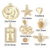 Picture of Brass Charms 18K Real Gold Plated 3D Clear Cubic Zirconia
