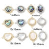 Image de Connecteurs Pendentifs Breloques Série Géométrie en Coquille Naturelle & Laiton Plaqué Or Véritable 2 Pcs