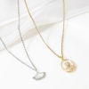 Imagen de Concha + Latón Colgantes Charms Oro Real Chapado 1 Unidad
