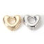 Bild von Messing Valentinstag Charms Echtgold plattiert Herz 13,5mm x 12mm, 2 Stück