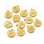 Picture of 304 Stainless Steel Charms 18K Gold Plated Round Disc Constellation 16mm x 19.5mm