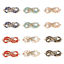 Picture of Zinc Based Alloy Religious Connectors Charms Pendants Gold Plated Multicolor Infinity Symbol Evil Eye Snake Enamel 3.3cm x 1.3cm