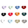 Picture of Zinc Based Alloy Valentine's Day Charms Multicolor Heart Painted 18mm x 16mm