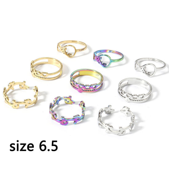 Picture of 304 Stainless Steel Open Adjustable Rings 16.9mm(US Size 6.5)