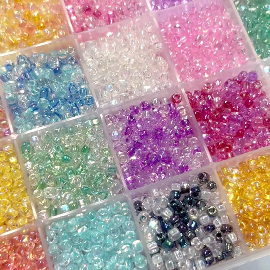 Picture of Glass Triangle Seed Beads For DIY Jewelry Making Multicolor