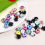 Picture of Acrylic European Style Large Hole Charm Beads At Random Mixed Color Abacus Heart 14mm Dia.