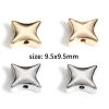 Imagen de Latón Sencillo Cuentas para la Fabricación de Joyas con Dijes de Bricolaje Multicolor Estrella de cuatro puntos 5 Unidades
