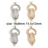 Picture of Brass Magnetic Clasps Coffin Carved Pattern Multicolor