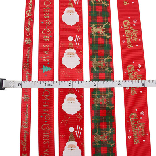 Picture of Polyester Christmas Satin Ribbon Multicolor