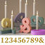 Picture of Silicone Resin Mold For Candle Soap DIY Making Number White