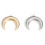 Image de Breloques Galaxie en Laiton Croissant de Lune Plaqué Or Véritable 18mm x 18mm, 2 Pcs