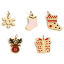 Imagen de 316 Acero Inoxidable Exquisito Colgantes Charms Reno Navidad 18K Oro lleno Calceta de Navidad Esmalte 1 Unidad