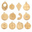 Picture of 304 Stainless Steel Charms 18K Gold Plated Round