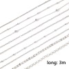 Picture of 304 Stainless Steel Link Chain For Handmade DIY Jewelry Making Findings Silver Tone 1 Roll (Approx 3 M/Roll)