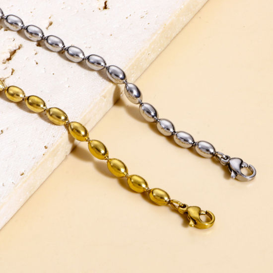 Imagen de 304 Acero Inoxidable Cadenas Bola Pulseras Con Broche de Langosta y Extensor Cadena 17cm longitud, 1 Unidad