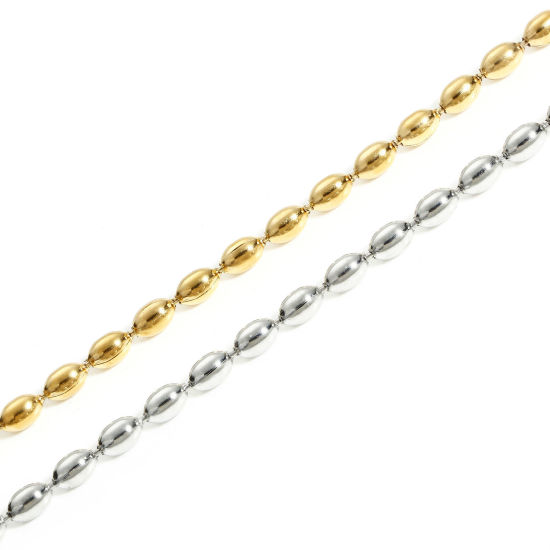 Imagen de 304 Acero Inoxidable Cadenas Bola Pulseras Con Broche de Langosta y Extensor Cadena 17cm longitud, 1 Unidad