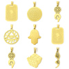 Picture of 304 Stainless Steel Religious Pendants Multicolor Dream Catcher Hamsa Symbol Hand