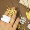 Picture of 304 Stainless Steel Religious Pendants Multicolor Dream Catcher Hamsa Symbol Hand