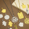 Picture of 304 Stainless Steel Religious Pendants Multicolor Dream Catcher Hamsa Symbol Hand