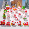 Bild von Harz Niedlich Mikrolandschafts-Miniaturdekoration Bunt Weihnachten Schneemann 1 Stück